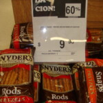 Yes, they do normally cost $23,99 pesos (US $6.13) Snyder's Pretzels