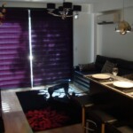 Living room with blinds closed Living room with blinds closed